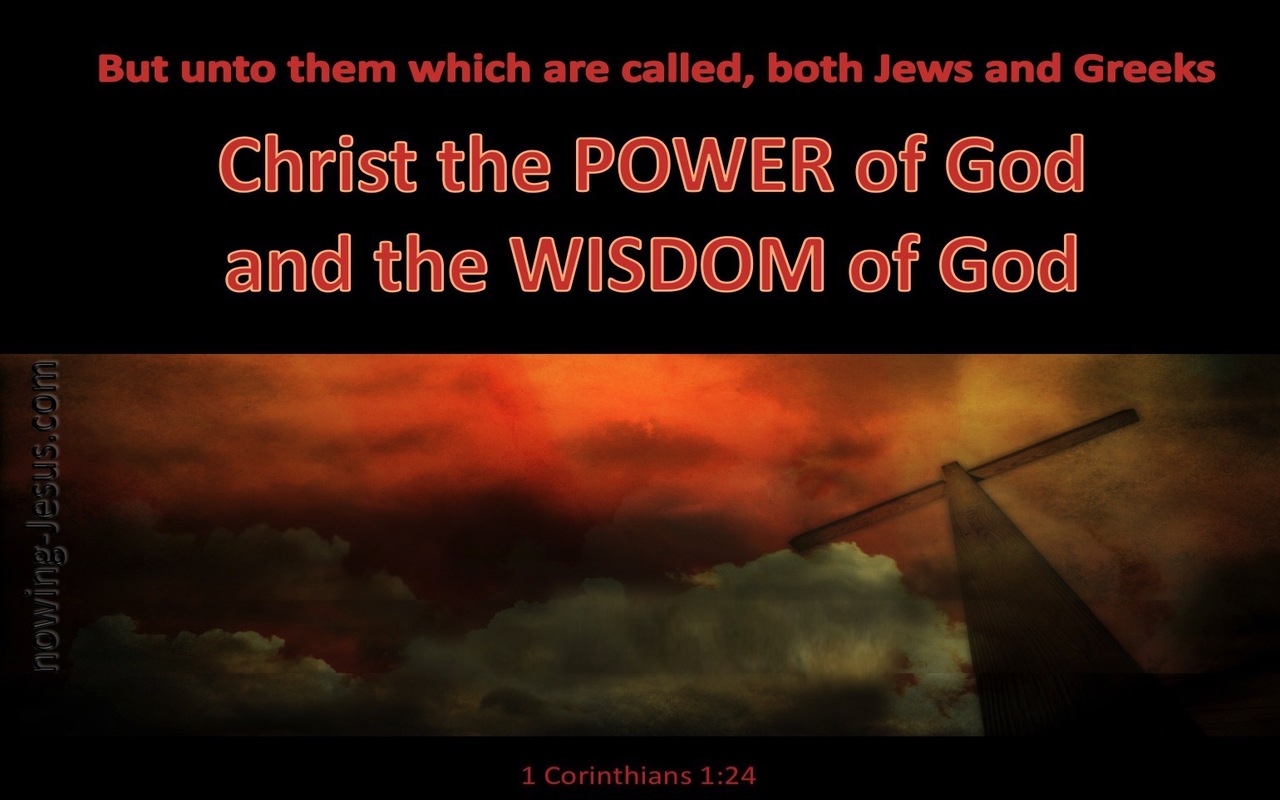 1 Corinthians 1:24 Christ the Power And Wisdom Of God (brown)